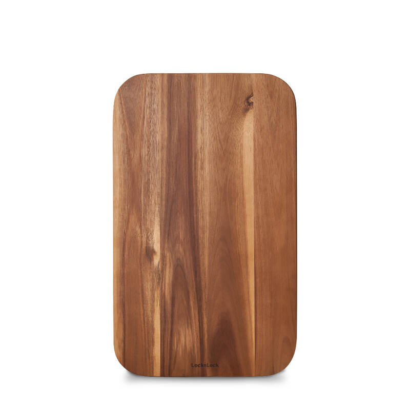 Bộ Thớt Gỗ Acacia Với Đế Giữ 408x240x120 mm - Màu Tự Nhiên - LocknLock - CKD075S4, , large image number null